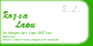 rozsa lapu business card